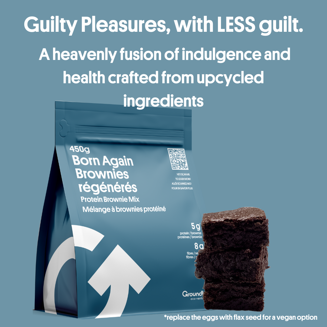 Our Born Again Protein Brownie Mix uses both our super flours for a chocolaty, nutty brownie that’s moist, delicious and nutritious