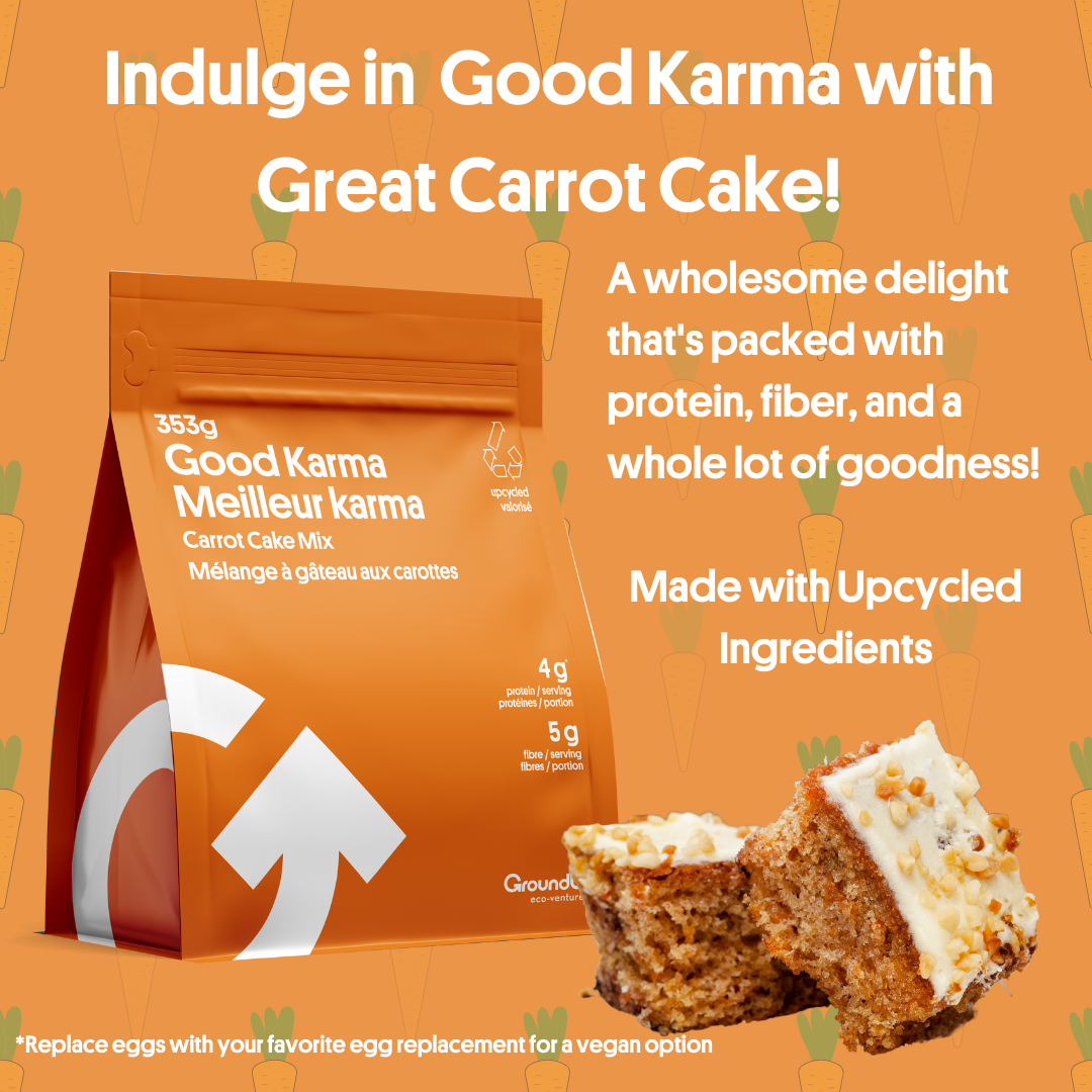 Made with our Saved Grain Flour, our carrot cake packs more protein and fiber than your traditional store-bought mix