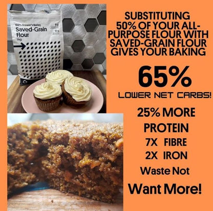 Upcycled using spent grain from the craft brewing process